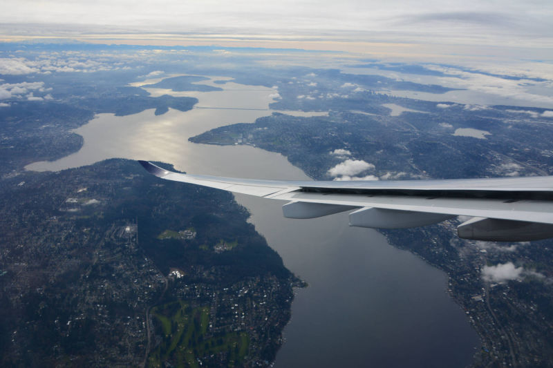 Anflug auf Seattle, Lake Washington