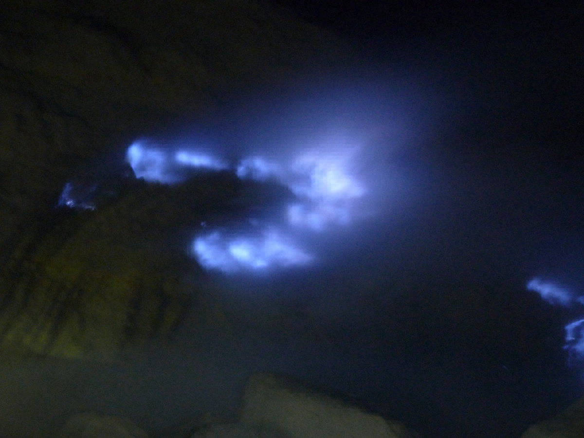 Blaue Feuer im Khawa Ijen